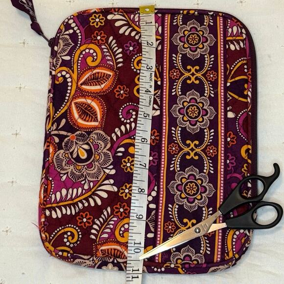 Vera Bradley Safari Sunset Tablet E-Reader Sleeve Purple Orange Retired 2011 - Picture 7 of 9